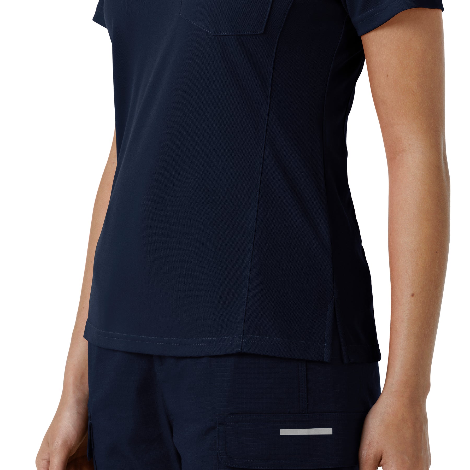 Carhartt Rugged Flex RSCU Women's Lightweight Short Sleeve Polo Scrub Top - Dark Navy