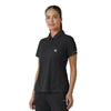 Rugged Flex RSCU Women's Lightweight Short Sleeve Polo Scrub Top Pewter side view