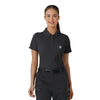 Rugged Flex RSCU Women's Lightweight Short Sleeve Polo Scrub Top Pewter front detail