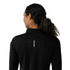 Rugged Flex RSCU Women's Heavyweight Long Sleeve Polo Scrub Top Black side detail 1