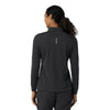 Rugged Flex RSCU Women's Heavyweight Long Sleeve Polo Scrub Top Pewter back view