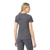 Rugged Flex Peak Women's Tuck-In Scrub Top Pewter back view