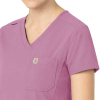 Rugged Flex Peak Women's Tuck-In Scrub Top Thistle side detail 1