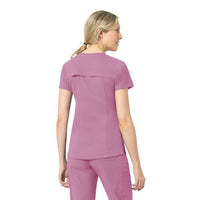 Rugged Flex Peak Women's Tuck-In Scrub Top Thistle back view