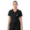 Rugged Flex FLD Women's Tuck-in Scrub Top Black