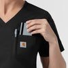Rugged Flex FLD Women's Tuck-in Scrub Top Black side detail 1