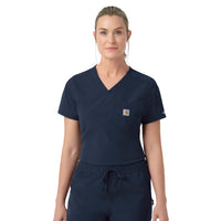 Rugged Flex FLD Women's Tuck-in Scrub Top Navy