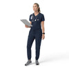 Rugged Flex FLD Women's Tuck-in Scrub Top Navy full scrub set