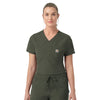 Rugged Flex FLD Women's Tuck-in Scrub Top Olive