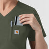 Carhartt Rugged Flex FLD Women's Tuck-in Scrub Top - Olive