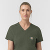 Carhartt Rugged Flex FLD Women's Tuck-in Scrub Top - Olive