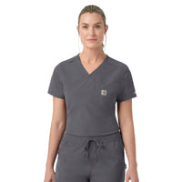 Rugged Flex FLD Women's Tuck-in Scrub Top Pewter