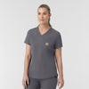 Rugged Flex FLD Women's Tuck-in Scrub Top Pewter side view