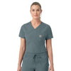 Rugged Flex FLD Women's Tuck-in Scrub Top Rolling Thunder
