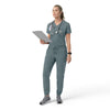 Rugged Flex FLD Women's Tuck-in Scrub Top Rolling Thunder full scrub set