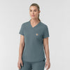 Rugged Flex FLD Women's Tuck-in Scrub Top Rolling Thunder side view