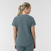 Rugged Flex FLD Women's Tuck-in Scrub Top Rolling Thunder back view