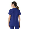 Force Essentials Women's Notch Neck Tunic Scrub Top Galaxy Blue back view