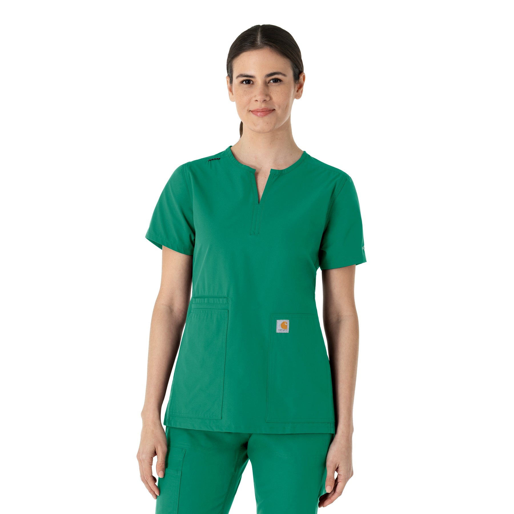 Force Essentials Women's Notch Neck Tunic Scrub Top Hunter