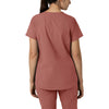 Force Essentials Women's Notch Neck Tunic Scrub Top Wildrose back view
