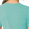 Rugged Flex Peak Women's 4-Pocket V-Neck Scrub Top Aqua Sea side detail 1