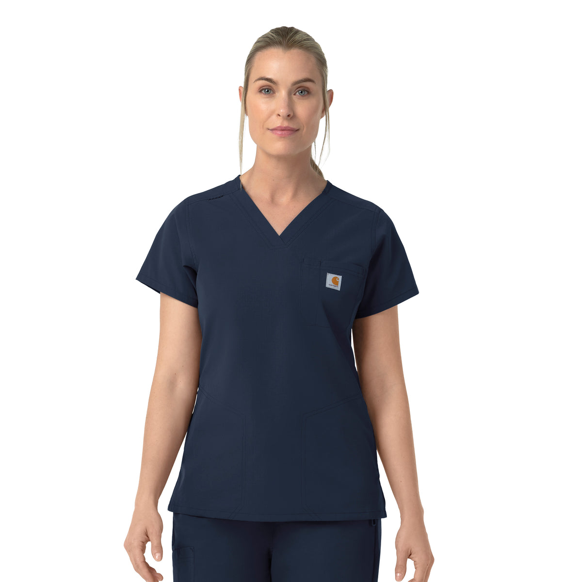 Rugged Flex FLD Women's V-Neck Scrub Top Navy