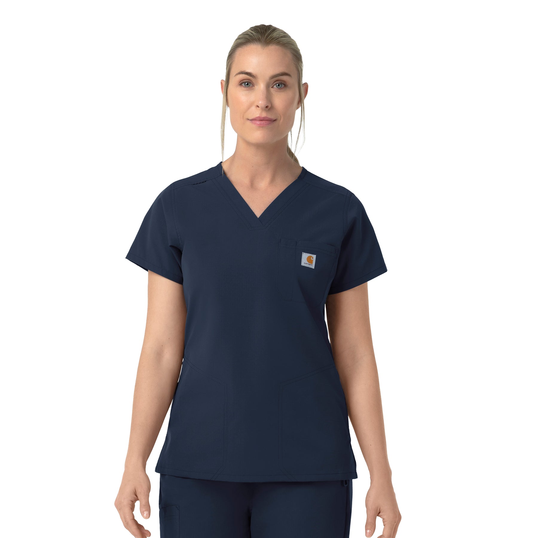 Rugged Flex FLD Women's V-Neck Scrub Top Navy