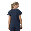 Rugged Flex FLD Women's V-Neck Scrub Top Navy back view