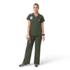 Rugged Flex FLD Women's V-Neck Scrub Top Olive full scrub set
