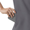 Rugged Flex FLD Women's V-Neck Scrub Top Pewter front detail