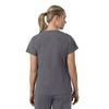 Rugged Flex FLD Women's V-Neck Scrub Top Pewter back view