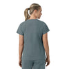 Rugged Flex FLD Women's V-Neck Scrub Top Rolling Thunder back view