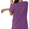 Carhartt Force Essentials Women's V-Neck Knit Panel Scrub Top - Eggplant