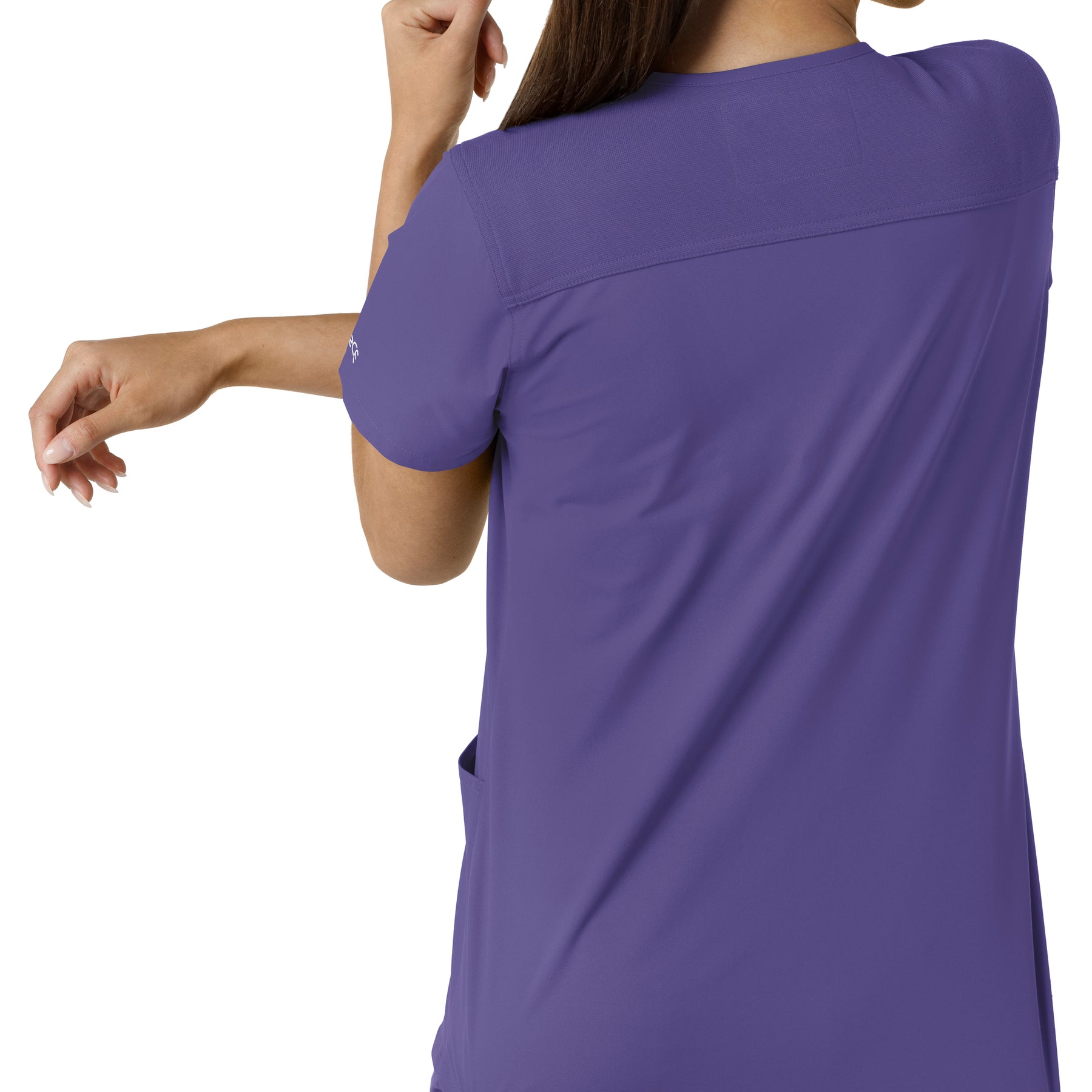 Carhartt Force Essentials Women's V-Neck Knit Panel Scrub Top - Grape