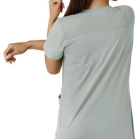 Carhartt Force Essentials Women's V-Neck Knit Panel Scrub Top - Grey