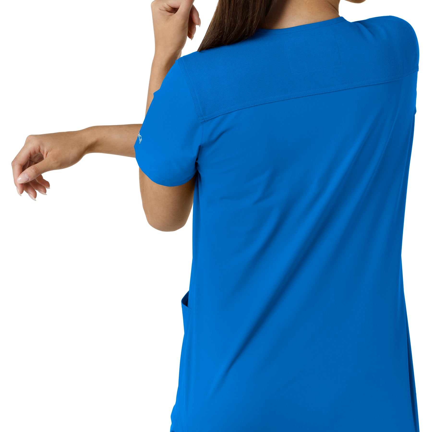 Carhartt Force Essentials Women's V-Neck Knit Panel Scrub Top - Royal