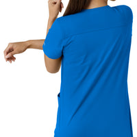 Carhartt Force Essentials Women's V-Neck Knit Panel Scrub Top - Royal