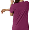 Carhartt Force Essentials Women's V-Neck Knit Panel Scrub Top - Wine