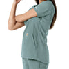 Carhartt Force Essentials Women's Notch Neck Tunic Knit Panel Scrub Top - Summer Blue