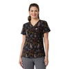 Carhartt Prints Women's Tuck-In Print Scrub Top Heartwarming Hounds