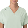 Carhartt Force Cross-Flex Women's Oversized V-Neck Scrub Top - Big Sky v-neck with badge loop