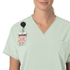 Carhartt Force Cross-Flex Women's Oversized V-Neck Scrub Top - Big Sky badge loop detail