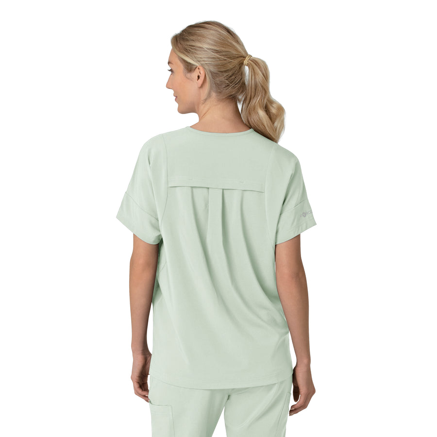 Carhartt Force Cross-Flex Women's Oversized V-Neck Scrub Top - Big Sky back