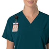 Force Cross-Flex Women's Oversized V-Neck Scrub Top Caribbean side detail 1