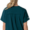 Force Cross-Flex Women's Oversized V-Neck Scrub Top Caribbean side detail 2