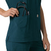 Force Cross-Flex Women's Oversized V-Neck Scrub Top Caribbean back detail