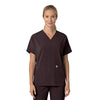 Force Cross-Flex Women's Oversized V-Neck Scrub Top Dark Sepia