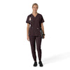Force Cross-Flex Women's Oversized V-Neck Scrub Top Dark Sepia full scrub set