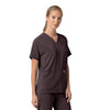 Force Cross-Flex Women's Oversized V-Neck Scrub Top Dark Sepia side view