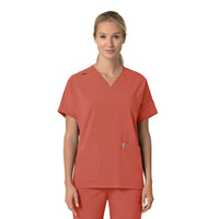 Force Cross-Flex Women's Oversized V-Neck Scrub Top Dusty Cedar